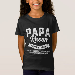 Papa weet alles 60e cadeau grappige Vaderdag T-shirt
