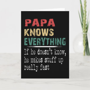 Papa Weet Alles - Kerstmis Opa Cadeau Kaart