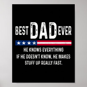 Papa weet ooit alles grappige vaders dag dada f poster