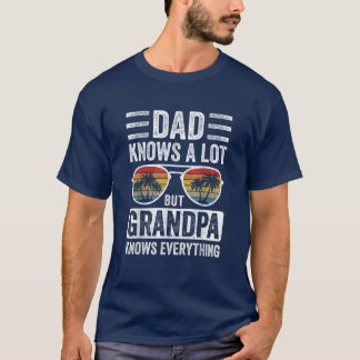 Papa weet veel, maar opa weet alles t-shirt