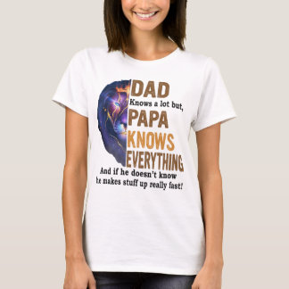 Papa weet veel, maar papa weet alles shirt