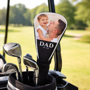 Papa werd vader Zwart Foto Golfheadcover