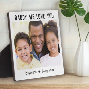 Papa Wij houden van je Vaderdag Foto Fotoplaat
