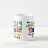 Papa Word Cloud Text Vaderdag Typografie Koffiemok (Center)