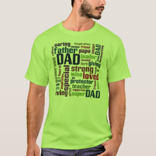 Papa Word Cloud Text Vaderdag Typografie T-shirt