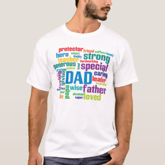 Papa Word Cloud Text Vaderdag Typografie T-shirt