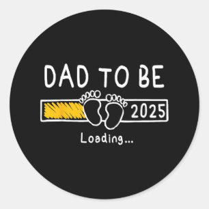 Papa wordt 2025 Papa est 2025 Papa wordt gepromove Ronde Sticker