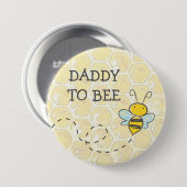 Papa wordt Bumblebee Baby shower Button (Voorkant /achterkant)