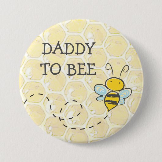 Papa wordt Bumblebee Baby shower Button (Voorkant)
