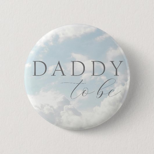 Papa wordt Cloud Nine Baby shower Button (Voorkant)