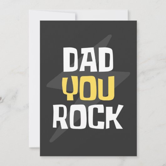 Papa You Rock - Vaderdag/Birthday Gift Kaart (Voorkant)