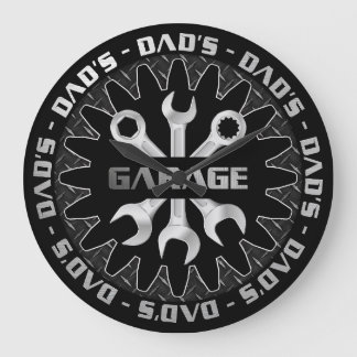 Papa zal deze moderne garage wandklok leuk vinden grote klok