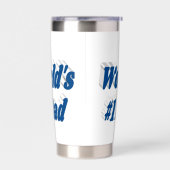 Papa zee blauw tekst Vaderdag Geïsoleerde Drinkbeker (Links)