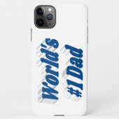 Papa zee blauwe tekst iPhone case Hoesje (Achterkant)