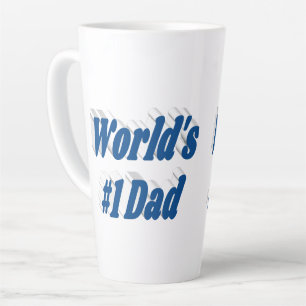 Papa zee blauwe tekst latte mok