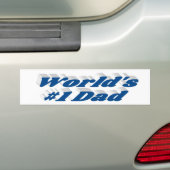 Papa zee blauwe tekstbumper sticker (Op auto)