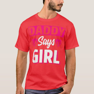 Papa zegt dat het meisje met de sekse laat zien ho t-shirt