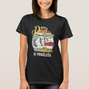 Papa zijn is een eer Papa zijn is onbetaalbaar Fat T-shirt