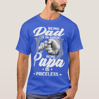 Papa zijn is een eerbetoon dat papa geen geld heef t-shirt