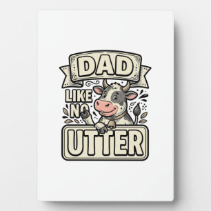 Papa zoals geen andere grappige koe vintage vector fotoplaat