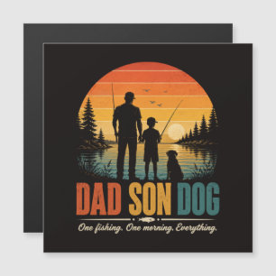 Papa Zoon Hond Vissen Ochtend