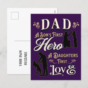 Papa zoon's eerste dochters eerste liefde feestdagenkaart