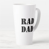 Papa zwart-wit moderne typografie cool latte mok (Rechterhoek)