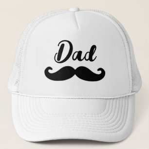Papa zwarte snor trucker pet