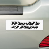 Papa zwarte tekst bumper sticker (Op auto)