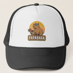 PAPABARA Retro Capibara Vader Vector Design_1 Trucker Pet