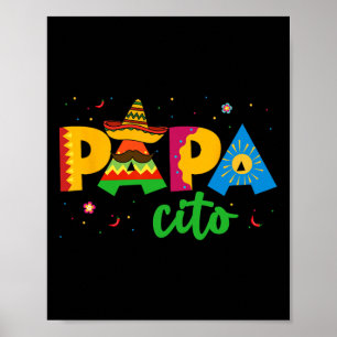 Papacito Cinco De Mayo Sombrero Mannen Papa Dad Fa Poster