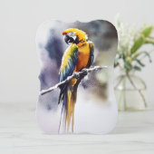 Papagei Feestdagenkaart (Staand voorkant)