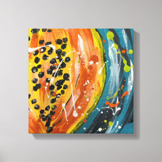 Papaja Helder Fruit Muurkunst Canvas Afdruk