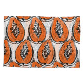  Papaja houtskool tekenpatroon. Kussensloop (Achterkant)