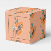 Papaja Tropisch Fruit Dank Je Wel  Bruiloft Feest Bedankdoosjes (Voorkant Zijde)