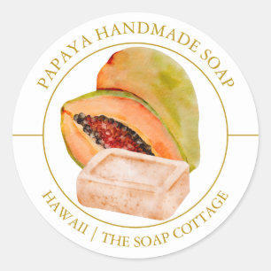 Papaja zeep label
