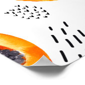 Papaja's: abstracte waterverf. poster (Hoek)