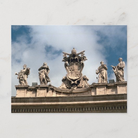 Papale armen over de ingang van St. Peter Briefkaart (Voorkant)