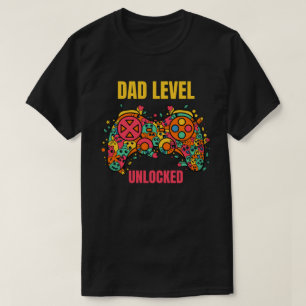 Papaniveau Ontgrendeld Kleurrijke Gamecontroller T-shirt