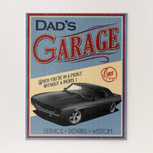 Papa's 1969 Car Garage Jigsee Puzzle Legpuzzel