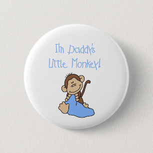 Papa's aap-blauwe T-shirts en cadeautjes Ronde Button 5,7 Cm