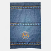 Papa's Authentieke Backyard BBQ All-Over Denim Pri Theedoek (Verticaal)