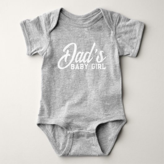 Papa's Baby Meisje Schattige Grijs Romper (Voorkant)