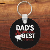 Papa's barbecue de beste in de stad Vaderdag Sleutelhanger (Voorkant)