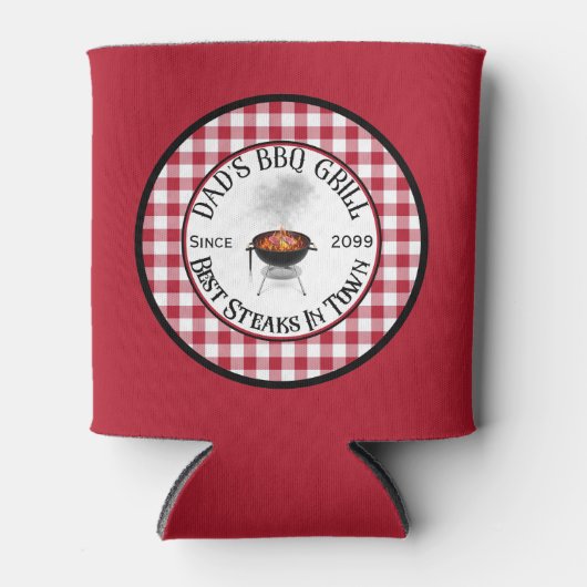 Papa's BBQ Grill Beste Steaks in de stad Blikjeskoeler (Voorkant)