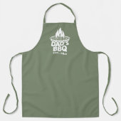 Papa's BBQ Grill Logo Camo Groen Schort (Voorkant)