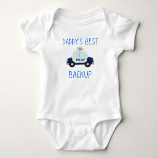 Papa's beste back-up, cadeau voor politieautoliefh romper