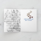 Papa's Birthday Golden Retriever en T-shirt carte (Intérieur)