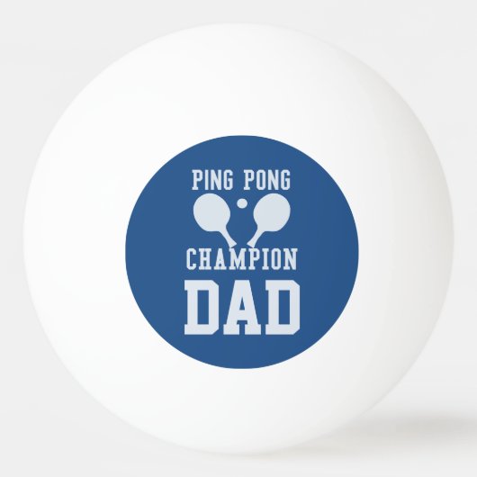 Papa's Blue Ping Pong Champion Custom Ball (Voorkant)