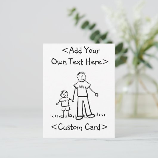 Papa's Boy Briefkaart (Staand voorkant)
